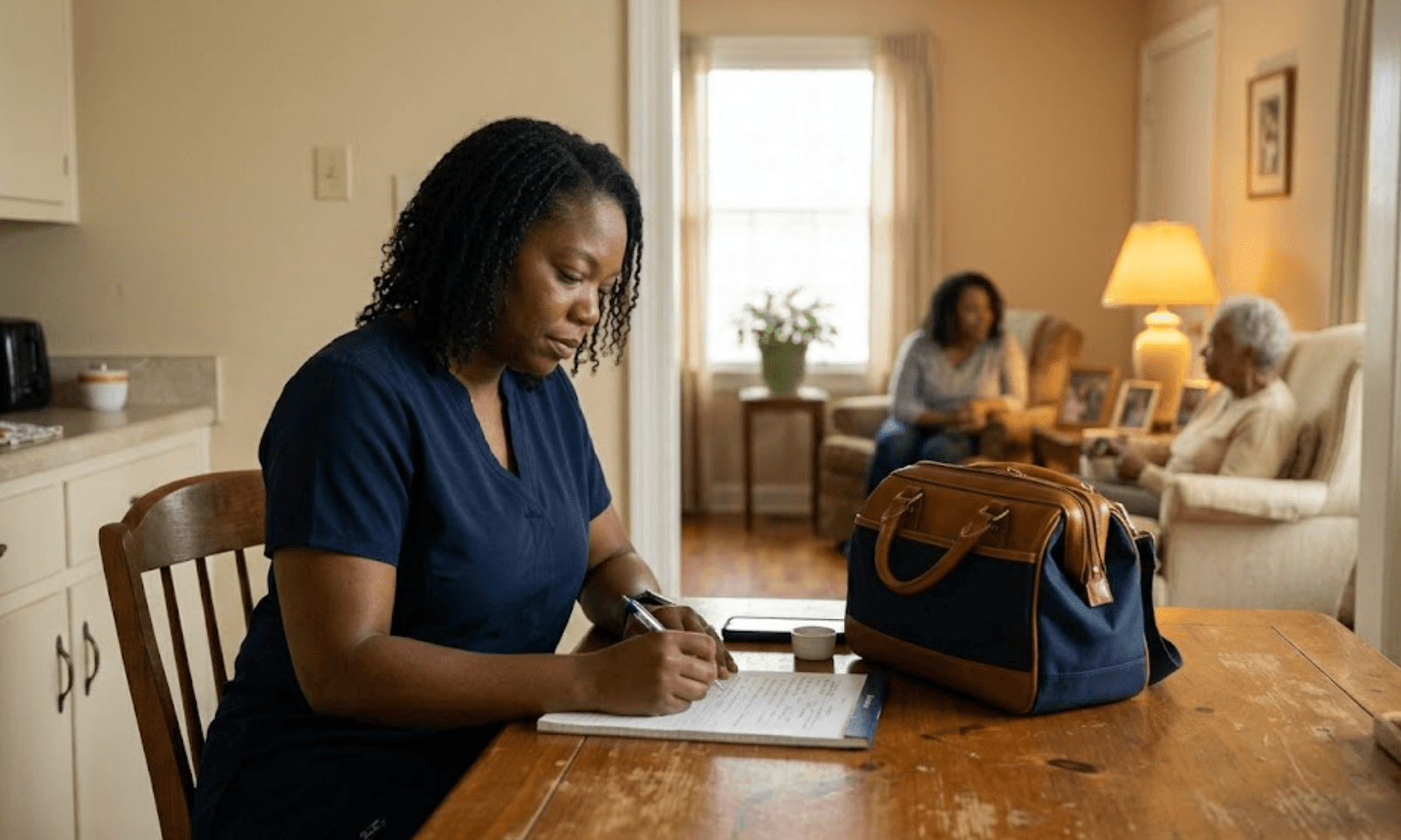 XtraMiles caregiver conducting a home assessment in Tulsa